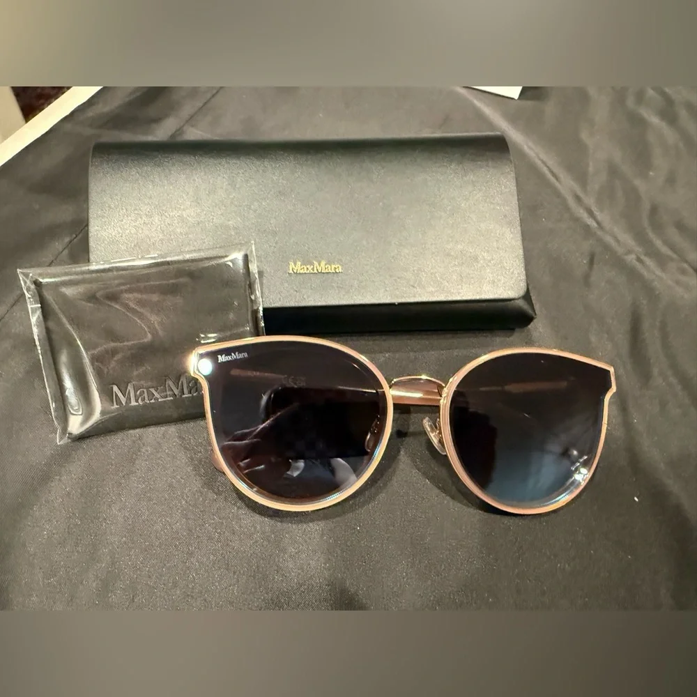 MaxMara Women's Mm Ilde lii Cat Eye Sunglasses Gold Copper